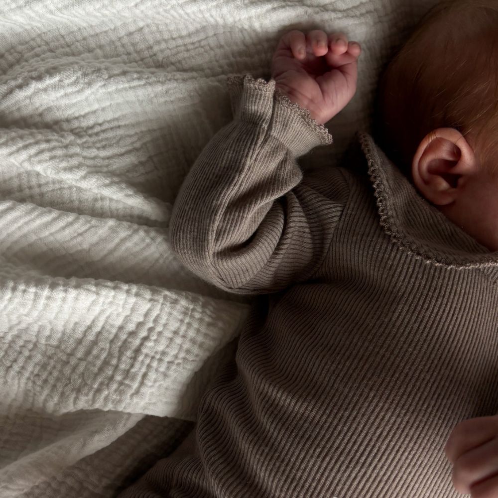 Tothemoon ☾ - Collar Body - Long sleeve - 100% Wool - Rib - Taupe