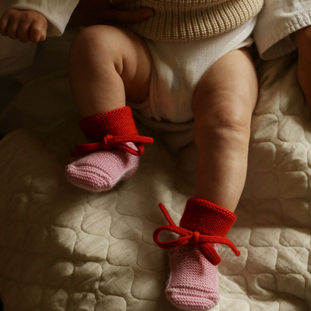 Hvid Happy Slofjes - 100% Merino wool