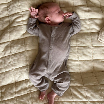 Tothemoon ☾ - Jumpsuit - 100% Wool - Rib - Taupe