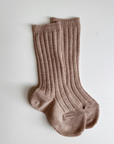 Ribbed knee socks - Earthy Colors