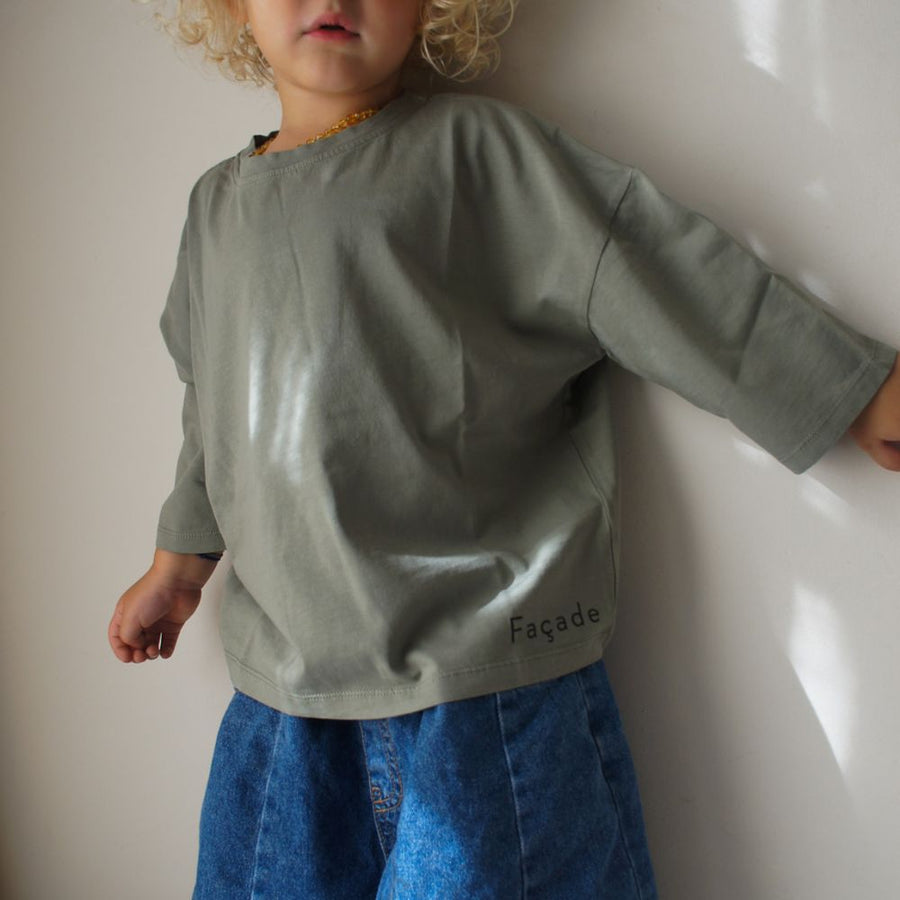 Driekwart-mouw T-shirt - Sage