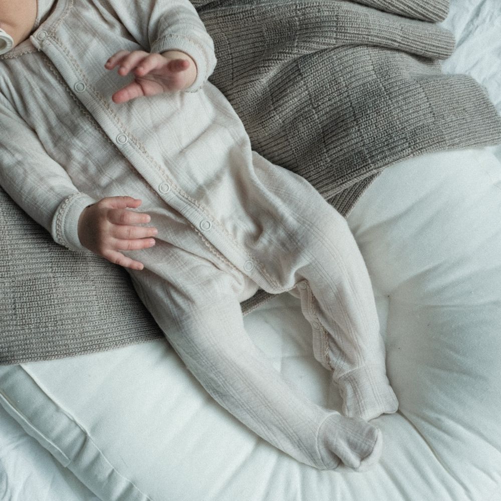 Tothemoon ☾ Tothemoon ☾ - Babysuit with feet - 100% Wool - Moonbeam Clothing 50