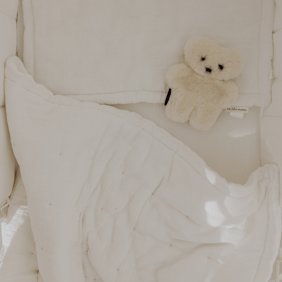 Flat out Sheepskin Teddy Bear - Handmade