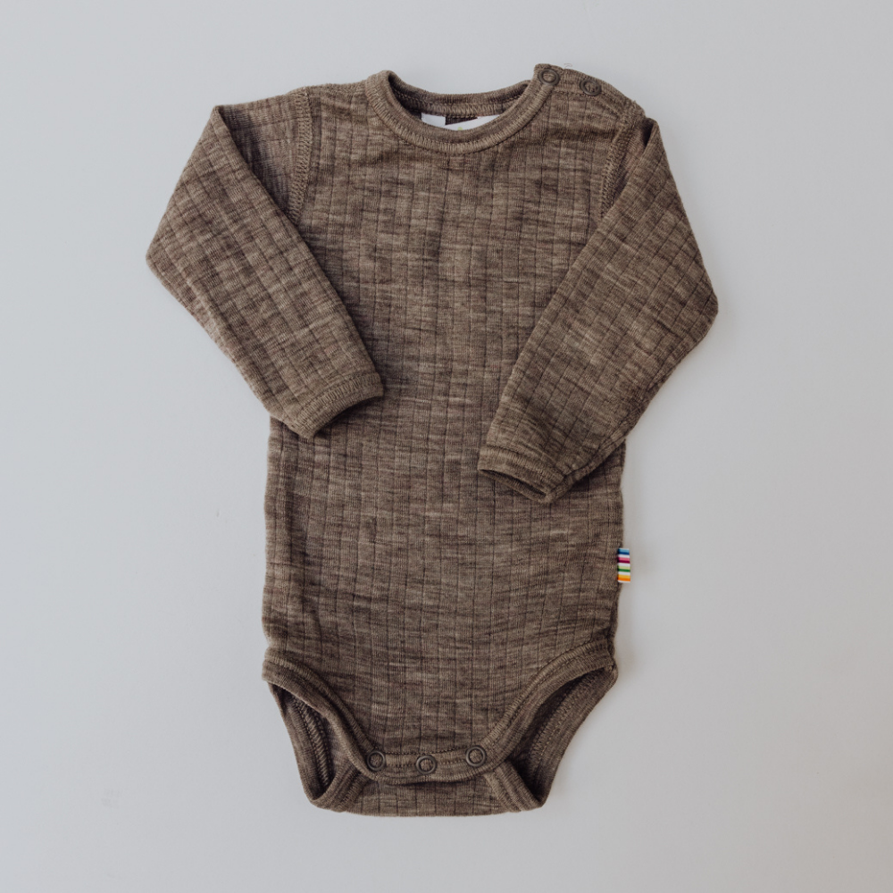 Joha Body - Long Sleeve - 100% Wool Rompers Sesame melange / 50