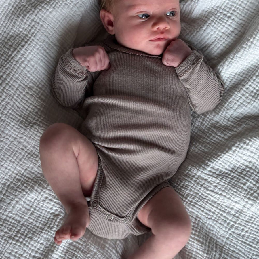 Tothemoon ☾ - Body - Long sleeve - 100% Wool - Rib - Taupe