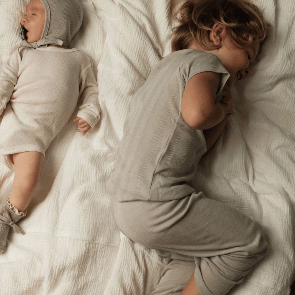 Tothemoon ☾ Tothemoon ☾ - Shirt - Short sleeve - Wool & silk - Needle pattern - Dove Clothing 86/92