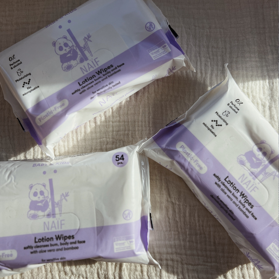 Plastic free baby lotion wipes - Natural Ingredients