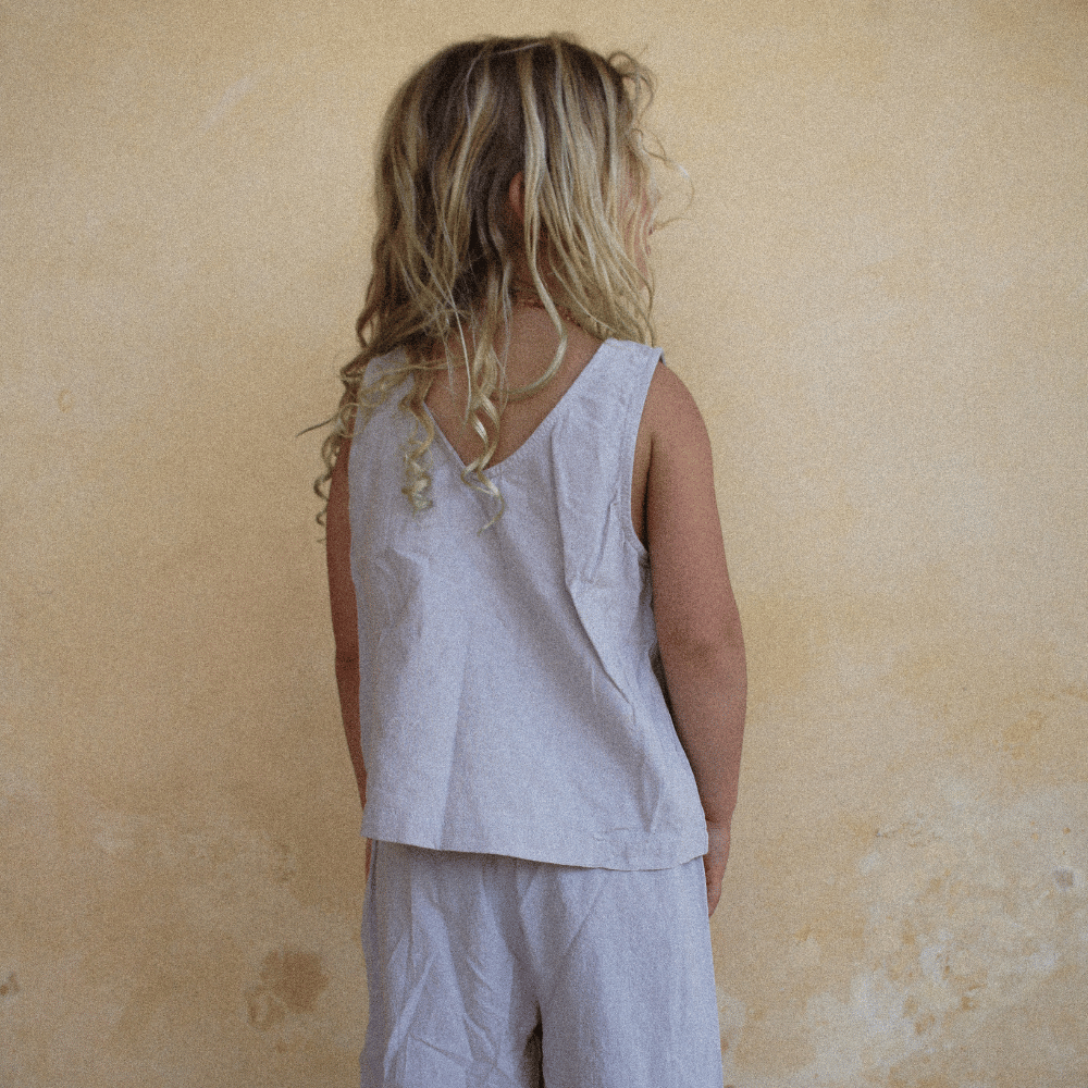 Tothemoon ☾ Tothemoon ☾ - Tita top - V-shaped back - 100% Cotton - Handmade in Holland Clothing Dark Olive / 1Y
