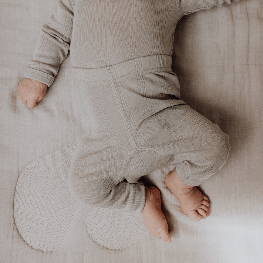 Tothemoon ☾ Tothemoon ☾ - Baby pants - Wool & silk - Needle pattern - Dove Clothing 50