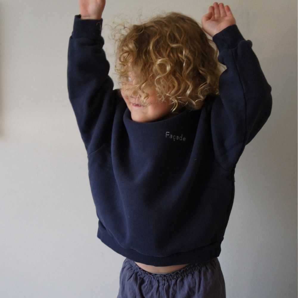 Chunky Sweatshirt - Navy Blue