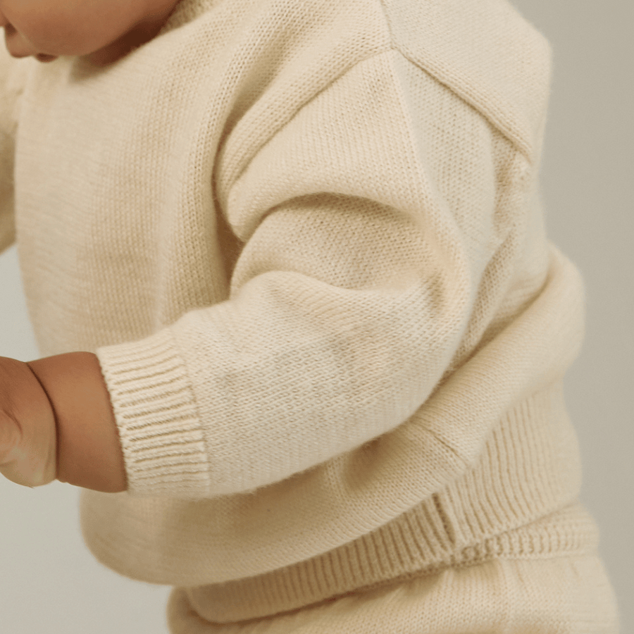 Gray Label Merino wool knitted baby sweater
