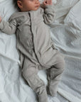 Tothemoon ☾ - Sleep suit - 2 in 1 Foot - Wool & silk - Needle pattern - Dove