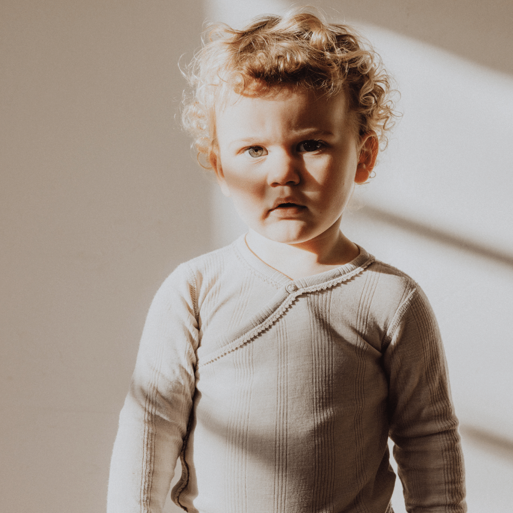 Tothemoon ☾ Tothemoon ☾ - Cross-over body - Long sleeve - Wool & silk - Needle pattern - Dove Clothing 50