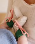 Hvid Happy Slofjes - 100% Merino wool