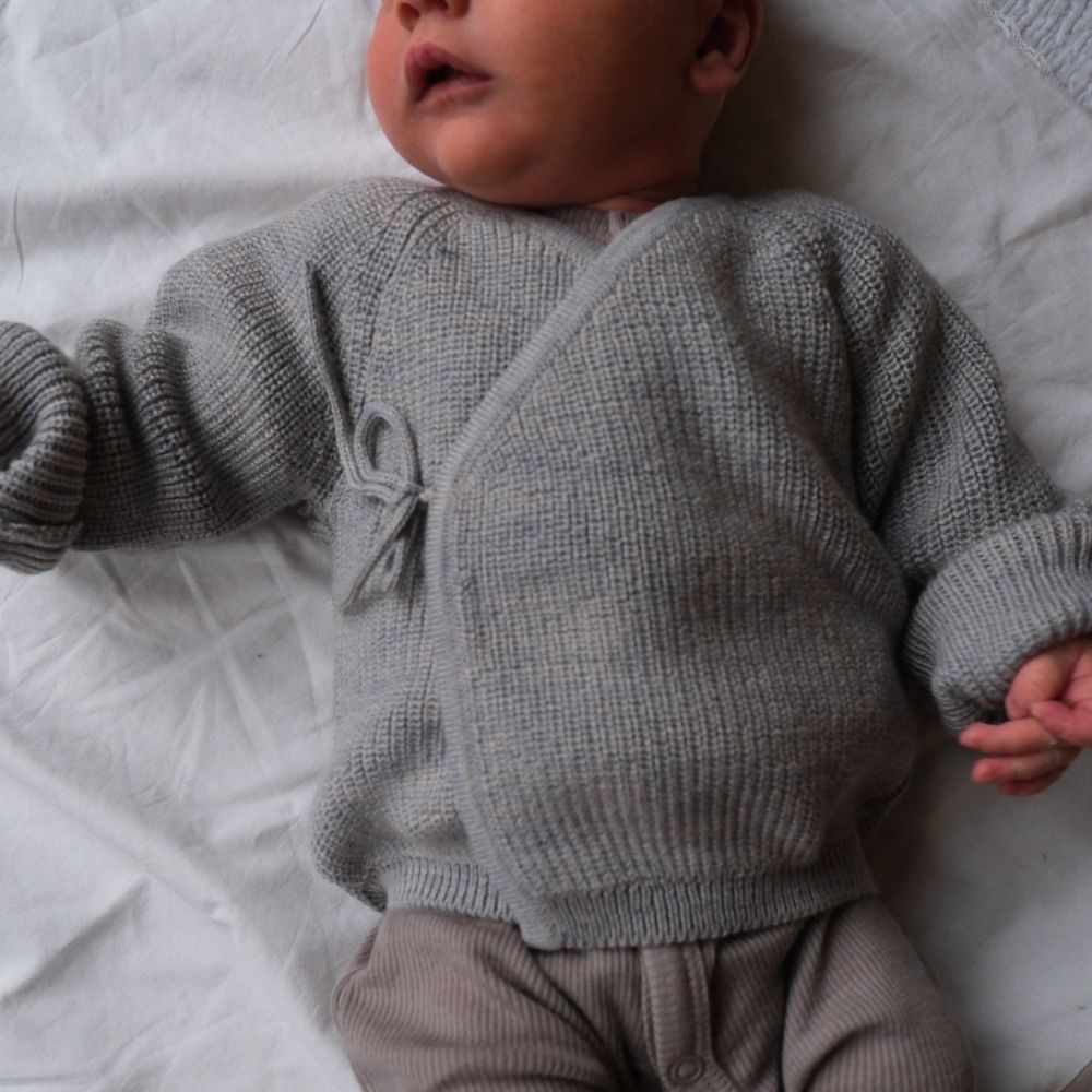 Omslag Vestje - 100% Merino wol - Grijs Melange