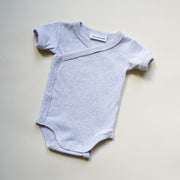 Tothemoon ☾ - Cross-over body - Short sleeve - Organic cotton - Light grey