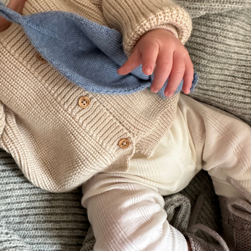 Tothemoon ☾ - Baby pants - Wool & silk - Needle pattern - Natural