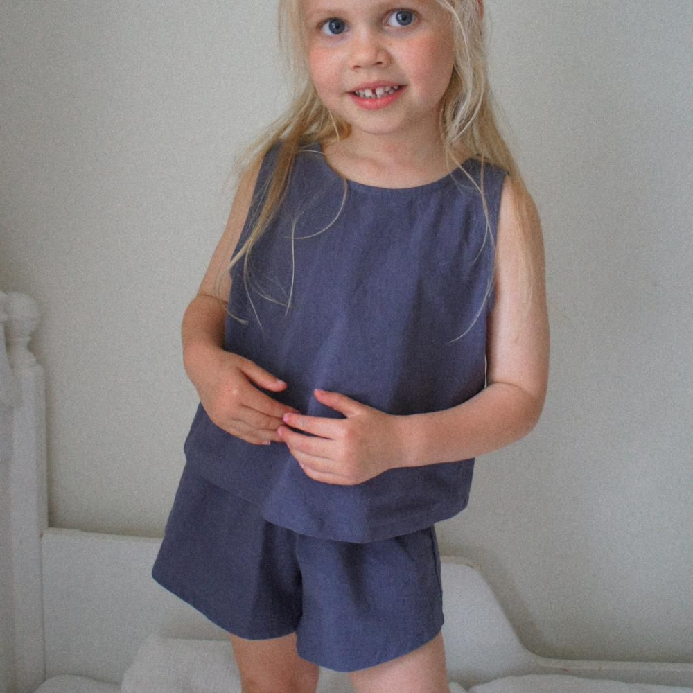 Tothemoon ☾ Tothemoon ☾ - Tita top - V-shaped back - 100% Cotton - Handmade in Holland Clothing Dark Olive / 1Y