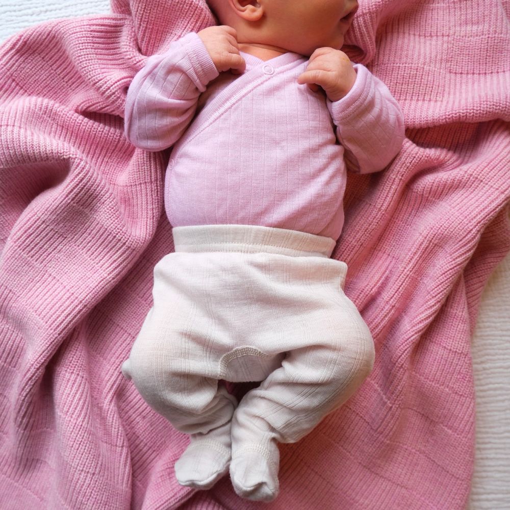 Tothemoon ☾ - Footed baby pants - 100% Wool - Moonbeam