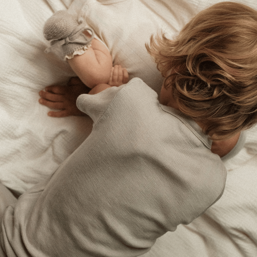 Tothemoon ☾ Tothemoon ☾ - Shirt - Short sleeve - Wool & silk - Needle pattern - Dove Clothing 86/92