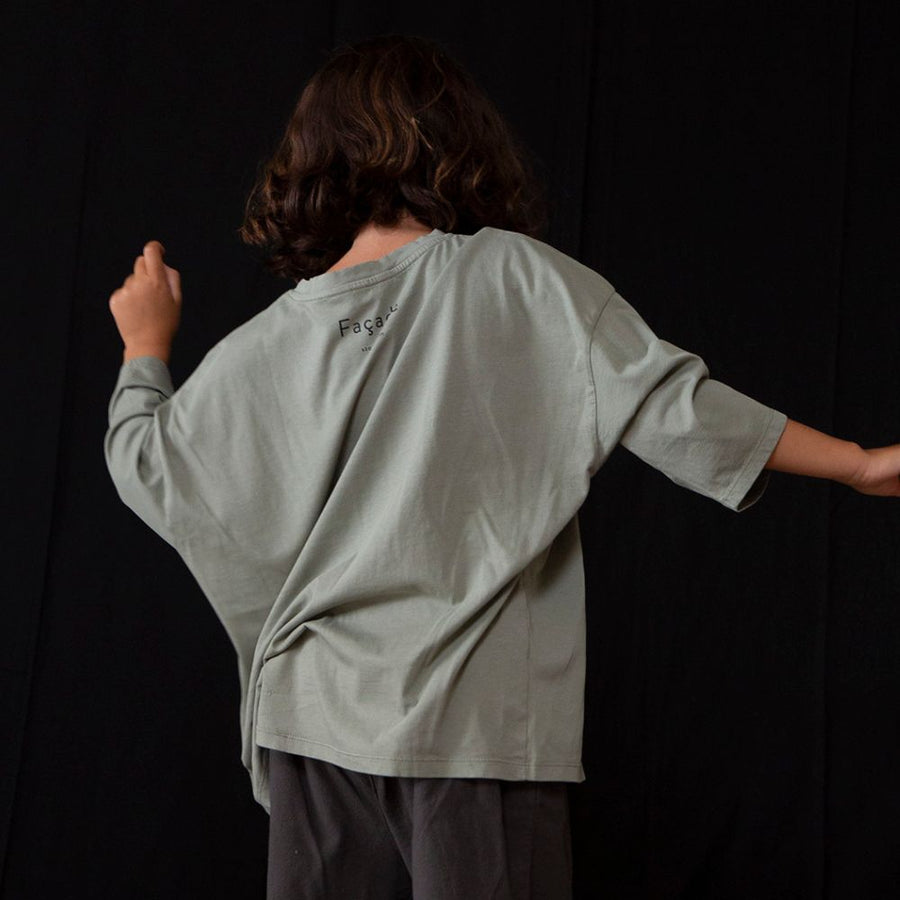 Driekwart-mouw T-shirt - Sage