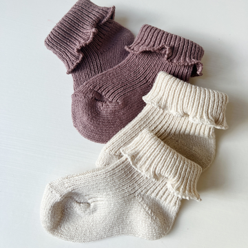 Warm Cotton Curling socks - Earthy colors