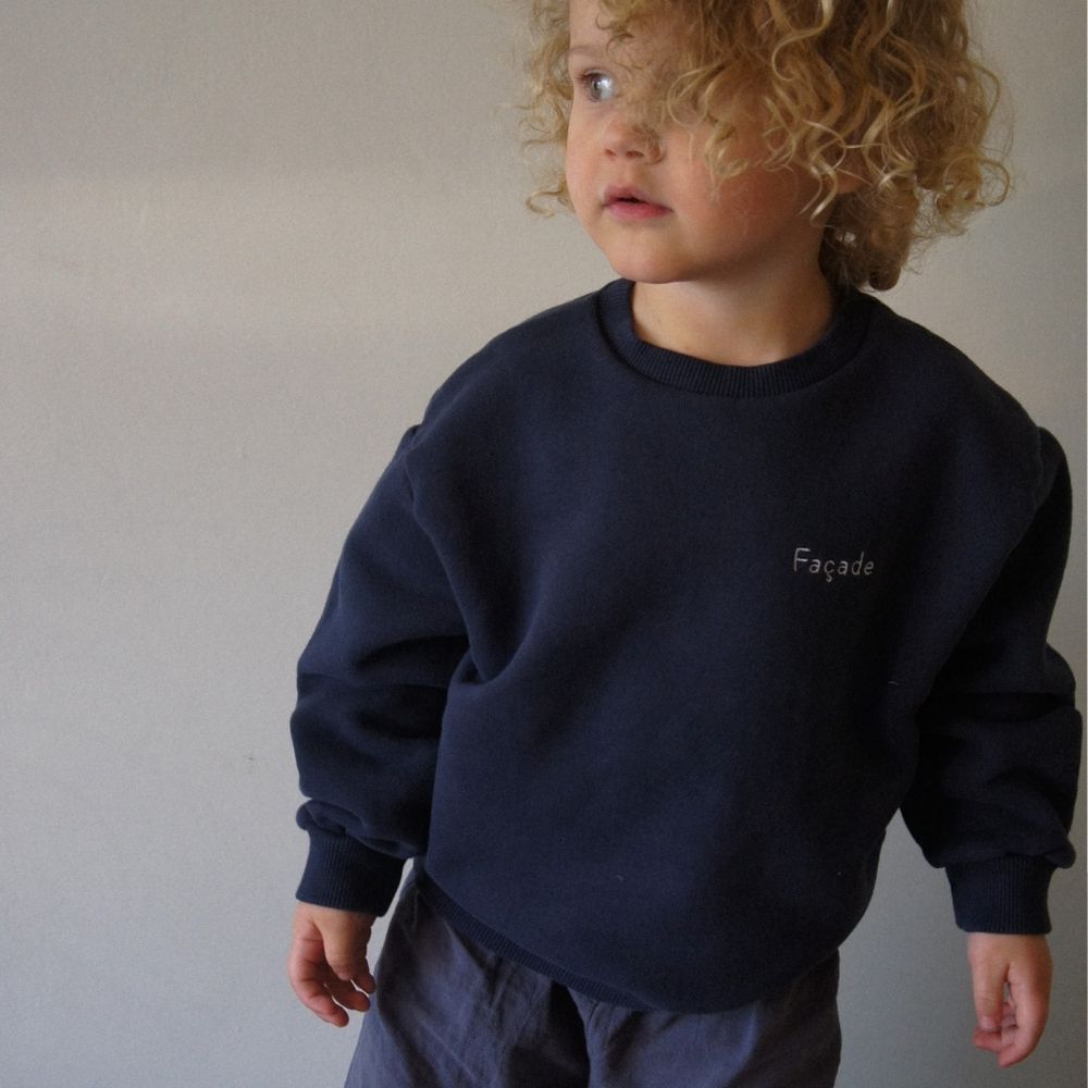 Chunky Sweatshirt - Navy Blue