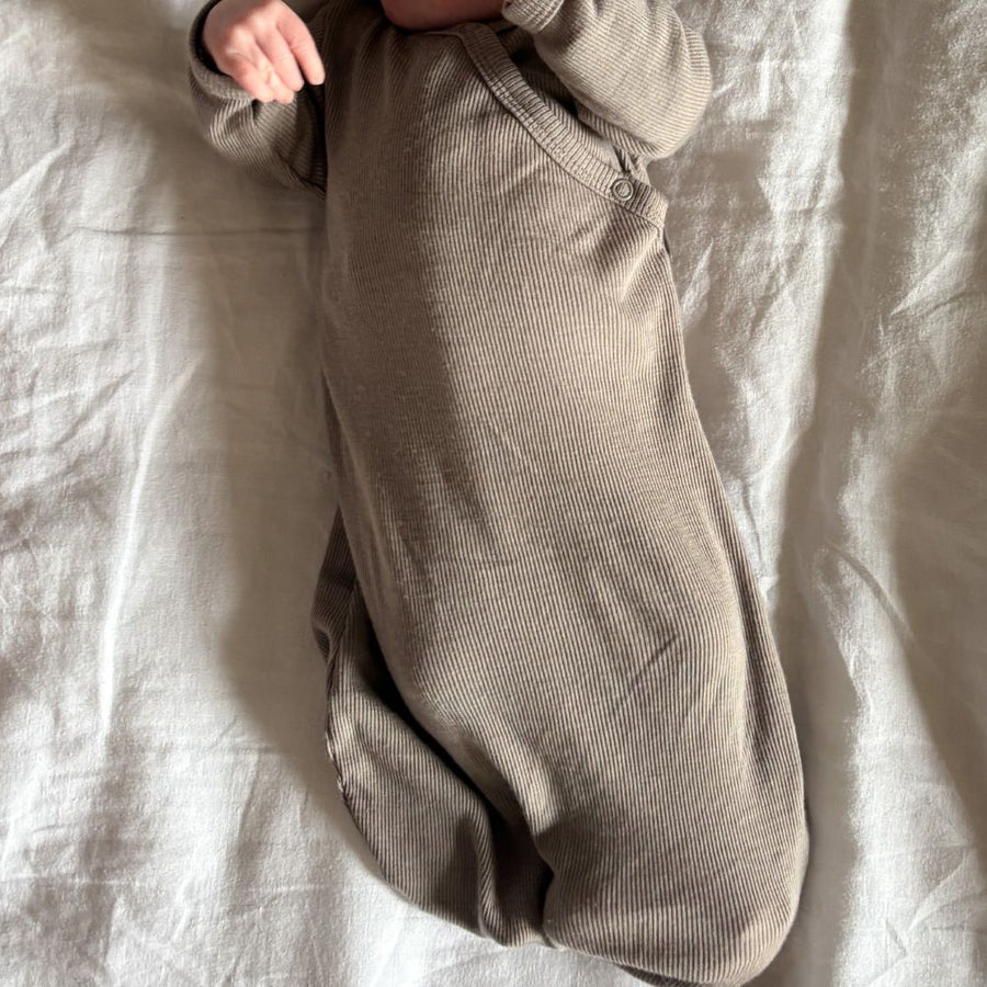 Tothemoon ☾ - Wrap-around - Sleeping bag - With zipper - 100% Wool - Rib - Taupe