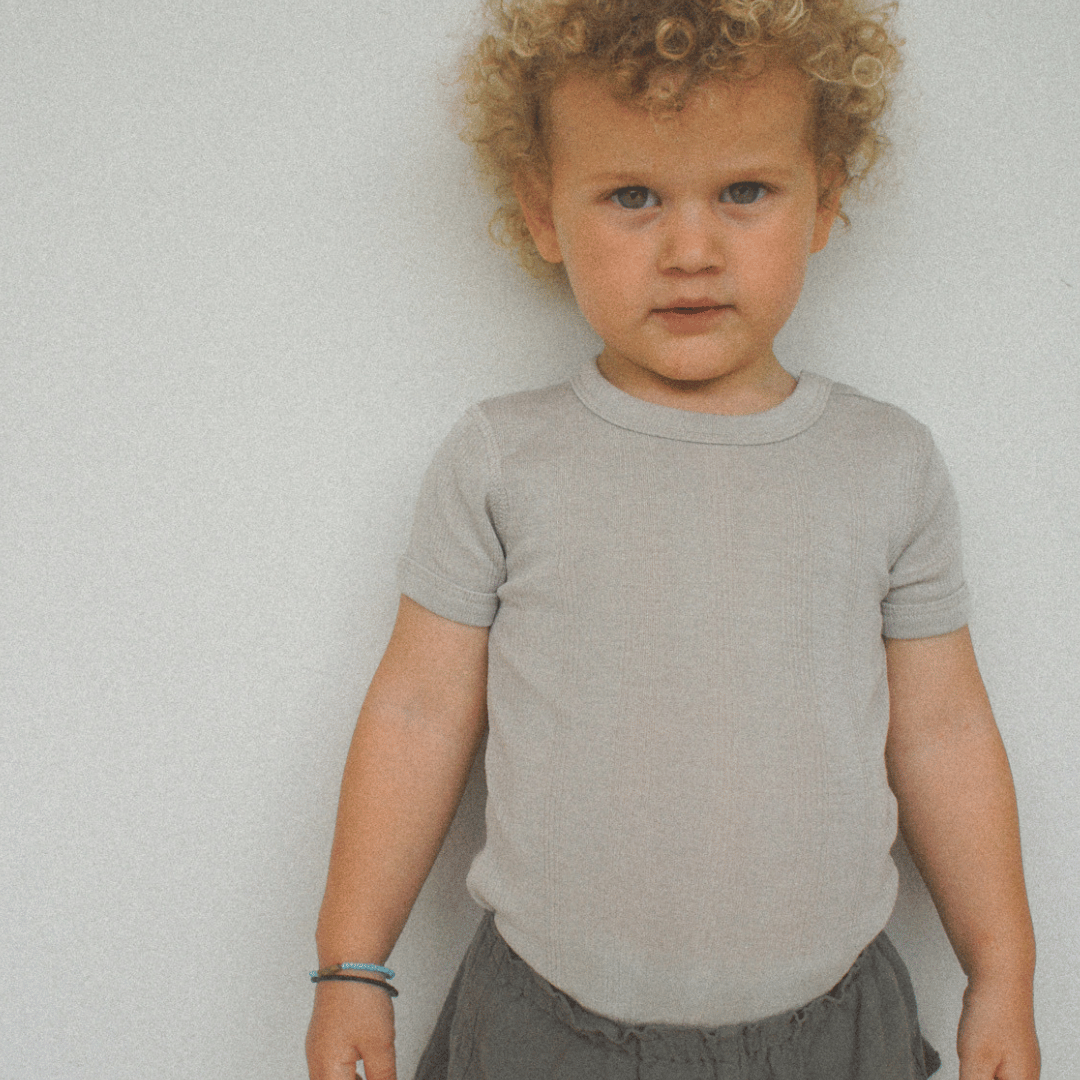 Tothemoon ☾ Tothemoon ☾ - Body - Short sleeve - Wool & silk - Needle pattern - Dove Clothing 50