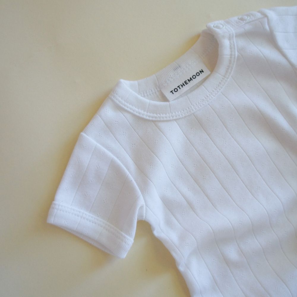 Tothemoon ☾ - Body - Short sleeve - Organic cotton - Pointelle