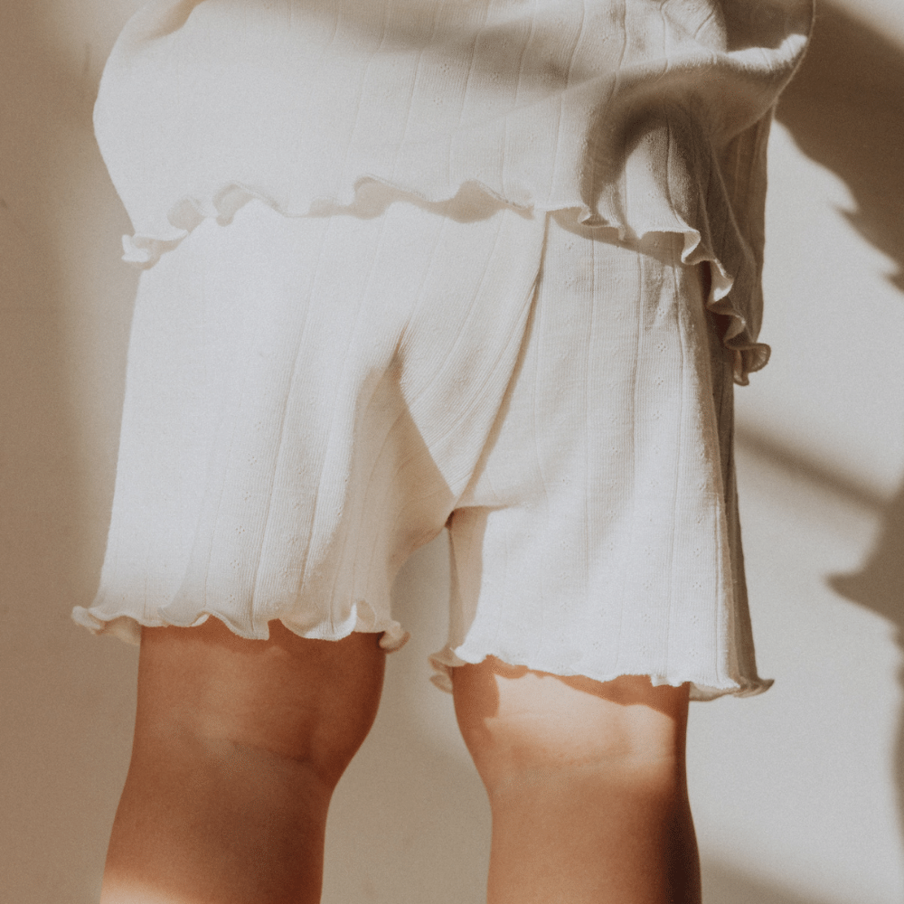 Tothemoon ☾ Tothemoon ☾ - Shorts - Curled ends - Wool & silk - Pointelle Clothing 86/92