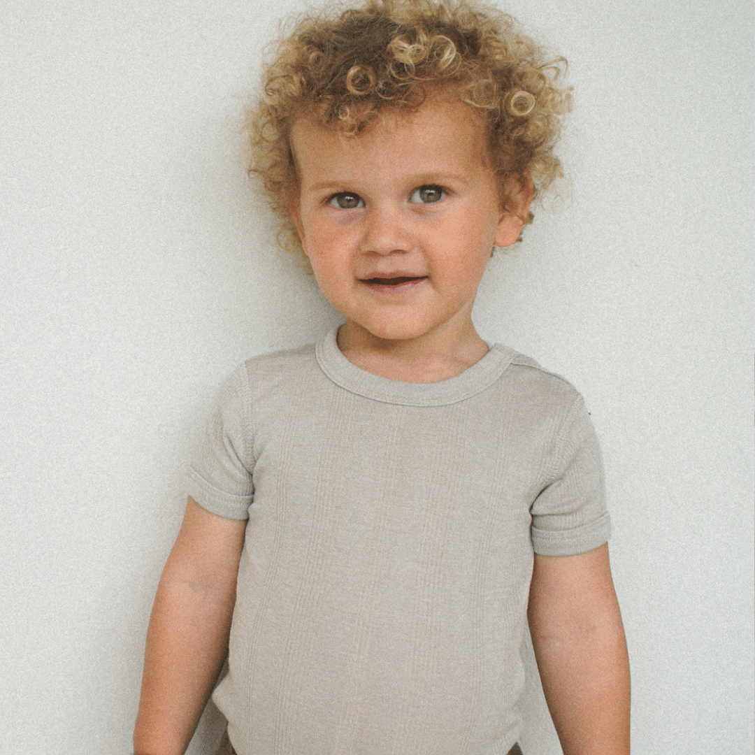 Tothemoon ☾ Tothemoon ☾ - Body - Short sleeve - Wool & silk - Needle pattern - Dove Clothing 50