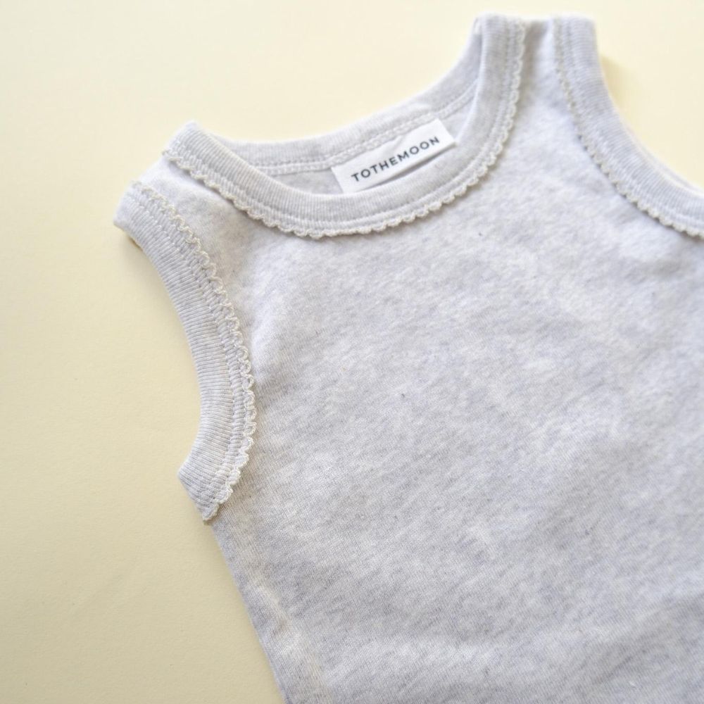 Tothemoon ☾ - Tank Body - Organic cotton - Light grey