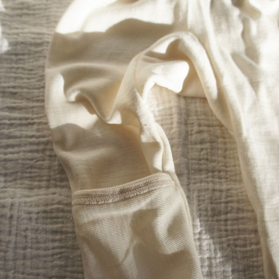 Newborn pants - Wool & Silk - Natural