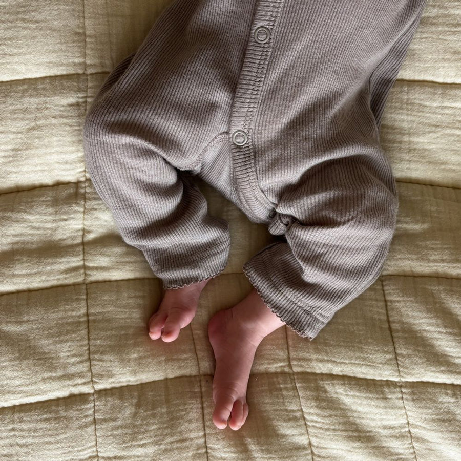 Tothemoon ☾ - Jumpsuit - 100% Wool - Rib - Taupe