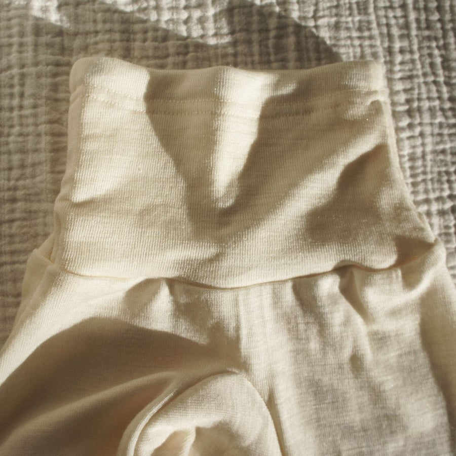 Newborn pants - Wool & Silk - Natural