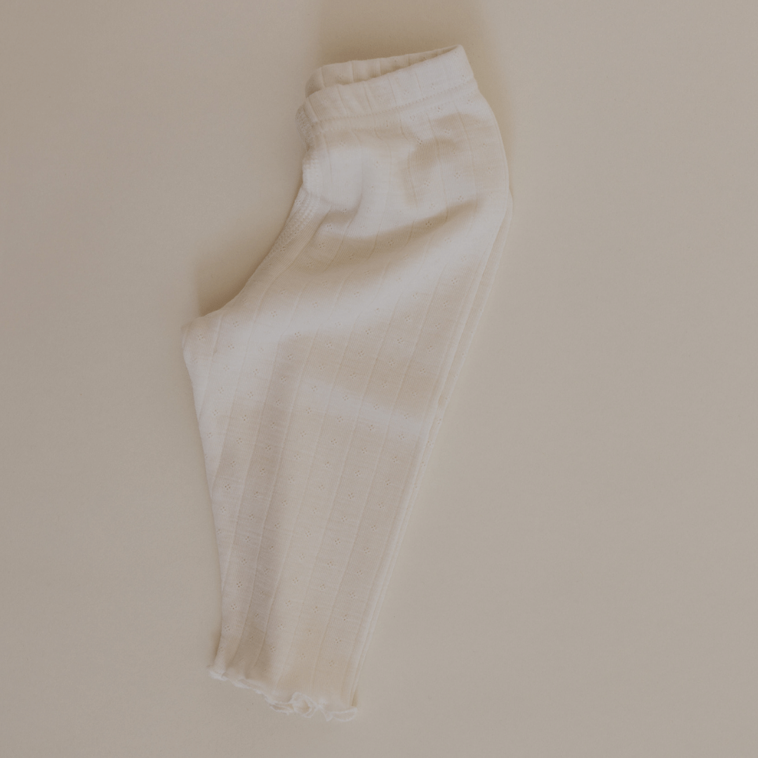 Tothemoon ☾ Tothemoon ☾ - Baby pants - Curled ends - Wool & silk - Pointelle Clothing 50