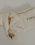 Bundel midi handdoek & mini handdoek - Biologisch katoen - Gepersonaliseerd