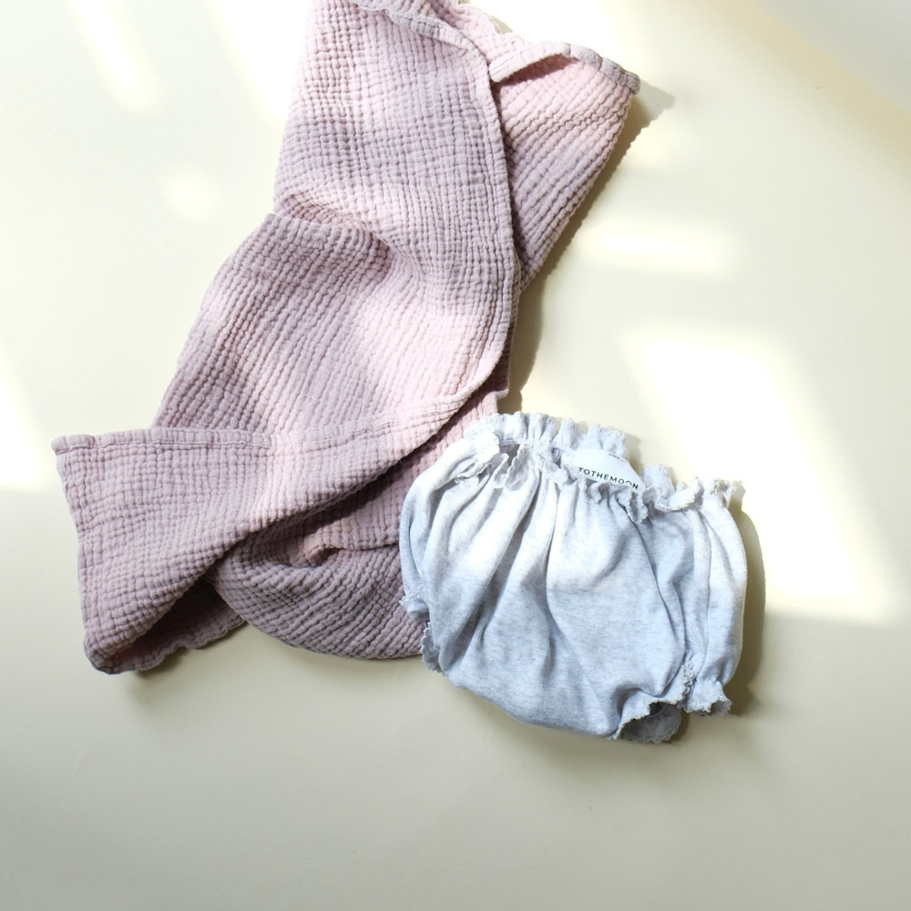 Tothemoon ☾ - Baby bloomer - Organic cotton - Light grey