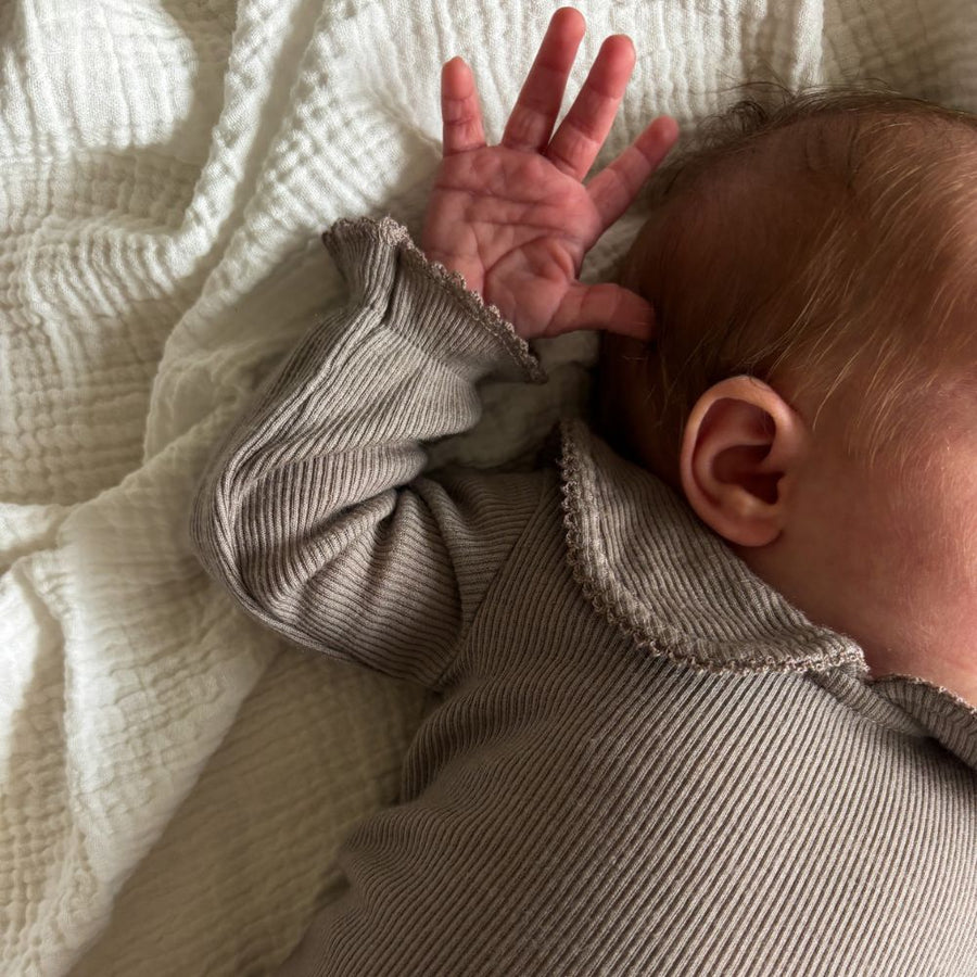 Tothemoon ☾ - Collar Body - Long sleeve - 100% Wool - Rib - Taupe