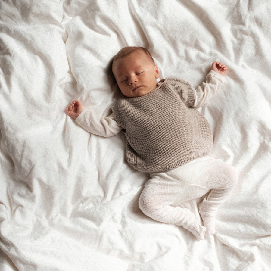 Hvid x Zoen voor Gust - Harvey Vest Baby - 100% Merino wool - Sesame