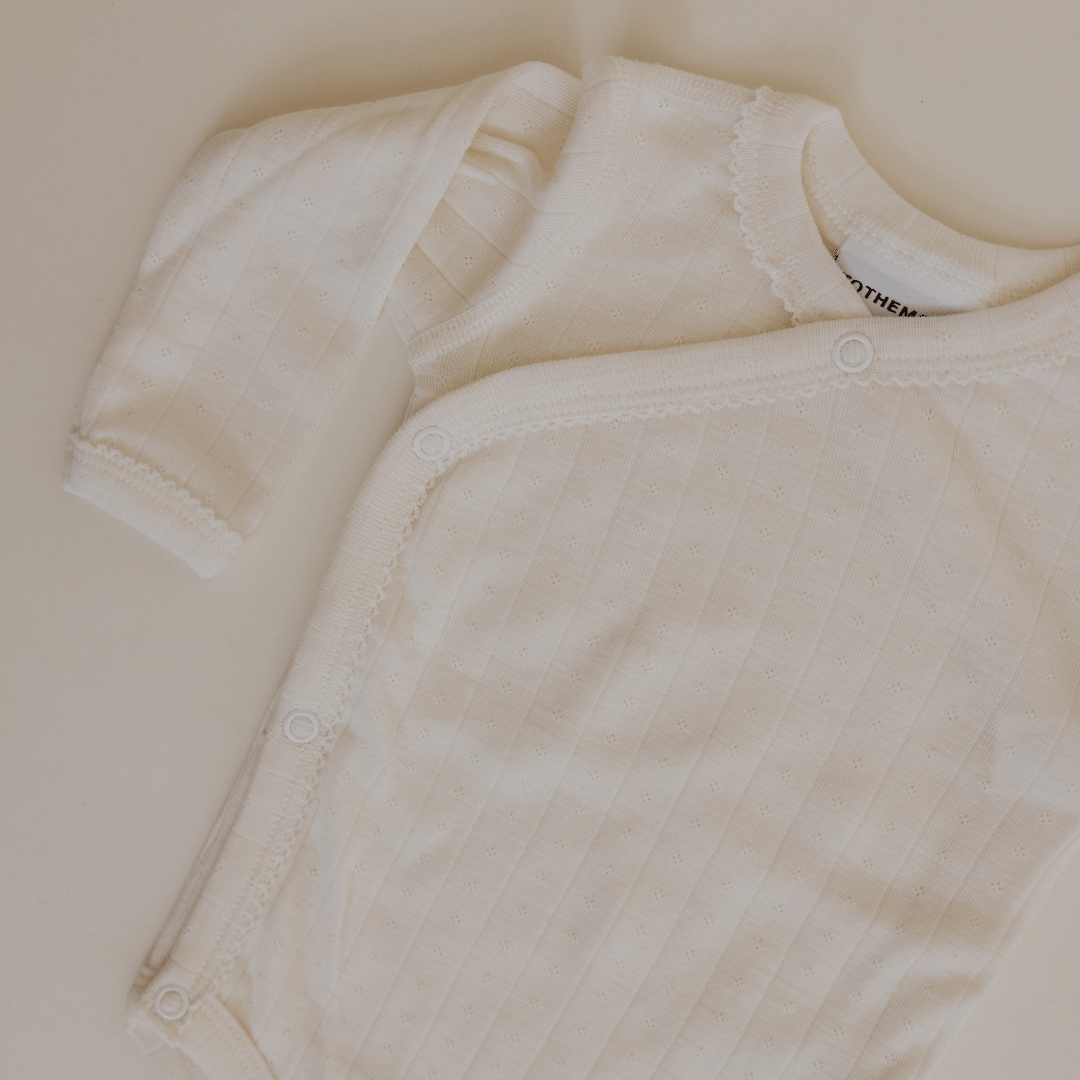 Tothemoon ☾ Tothemoon ☾ - Cross-over body - Long sleeve - Wool & silk - Pointelle Clothing 40