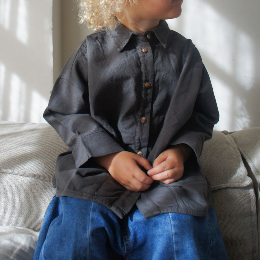 Zacht Lange Mouwen Shirt - Asphalt