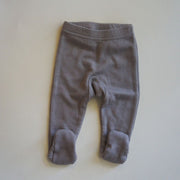 Tothemoon ☾ - Babybroekje met voetjes - 100% Wol - Rib - Taupe