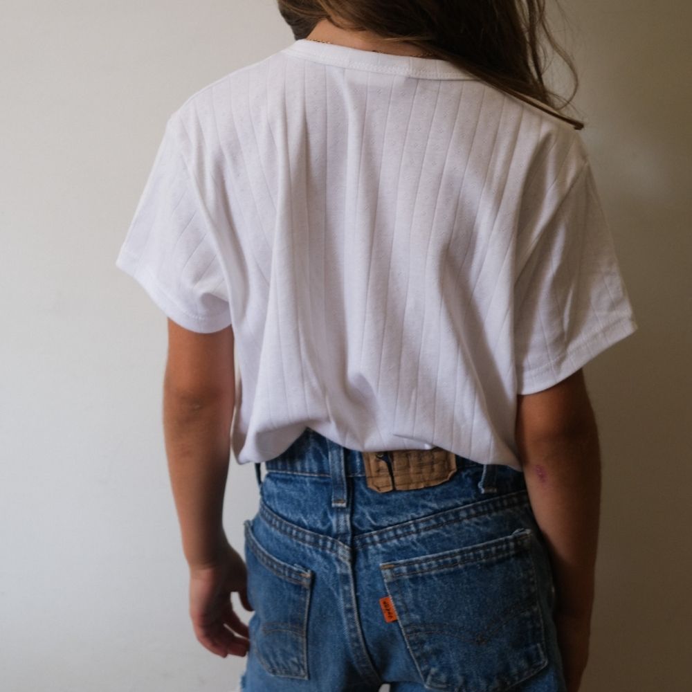 Tothemoon ☾ - Shirt - Short sleeve - Organic cotton - Pointelle