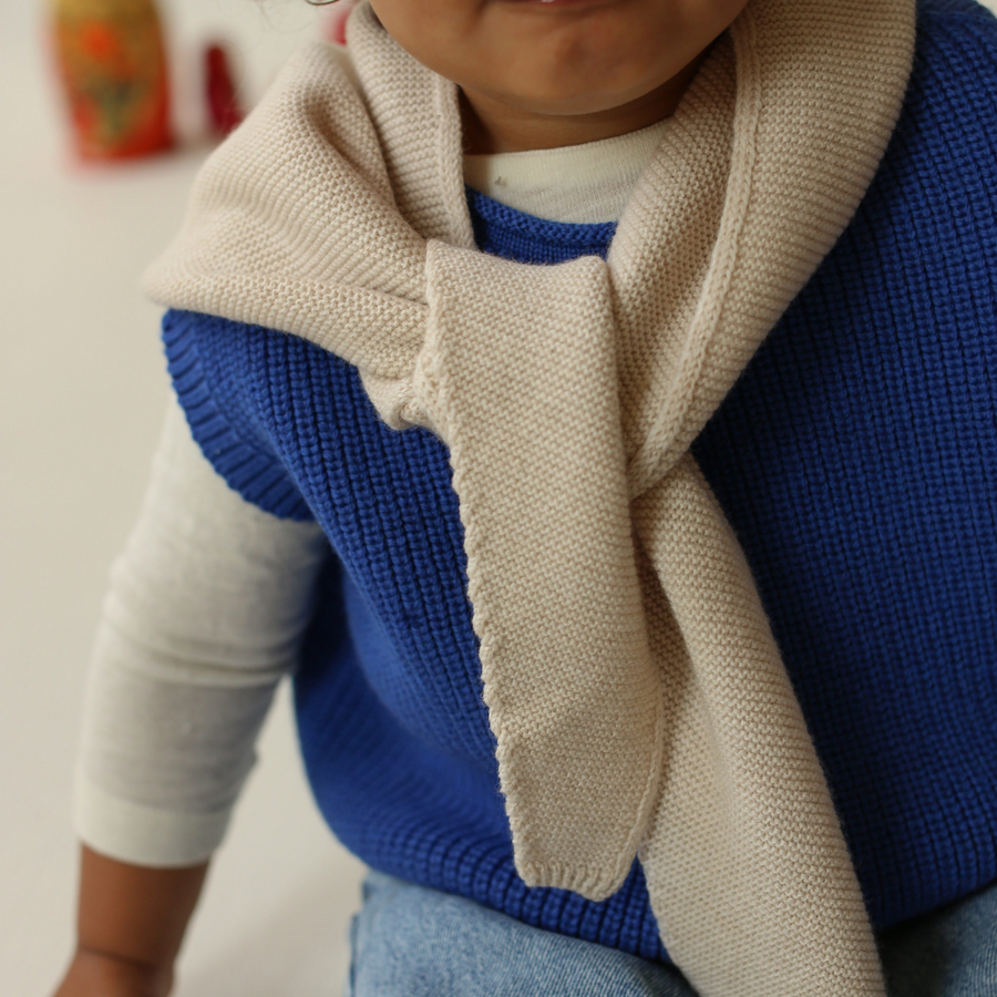 Hvid - Triangle Scarf - For you & Mini - 100% Merino wool