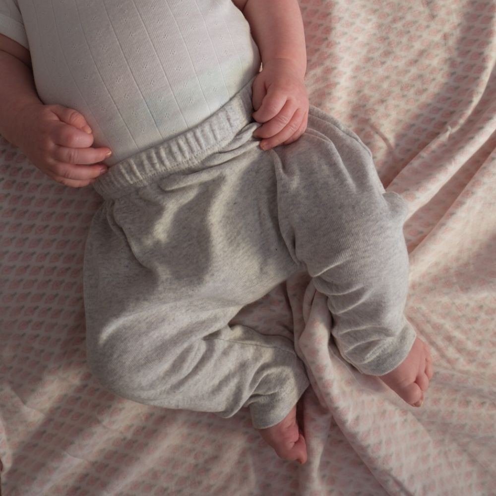 Tothemoon ☾ - Baggy baby pants - Organic cotton - Light grey