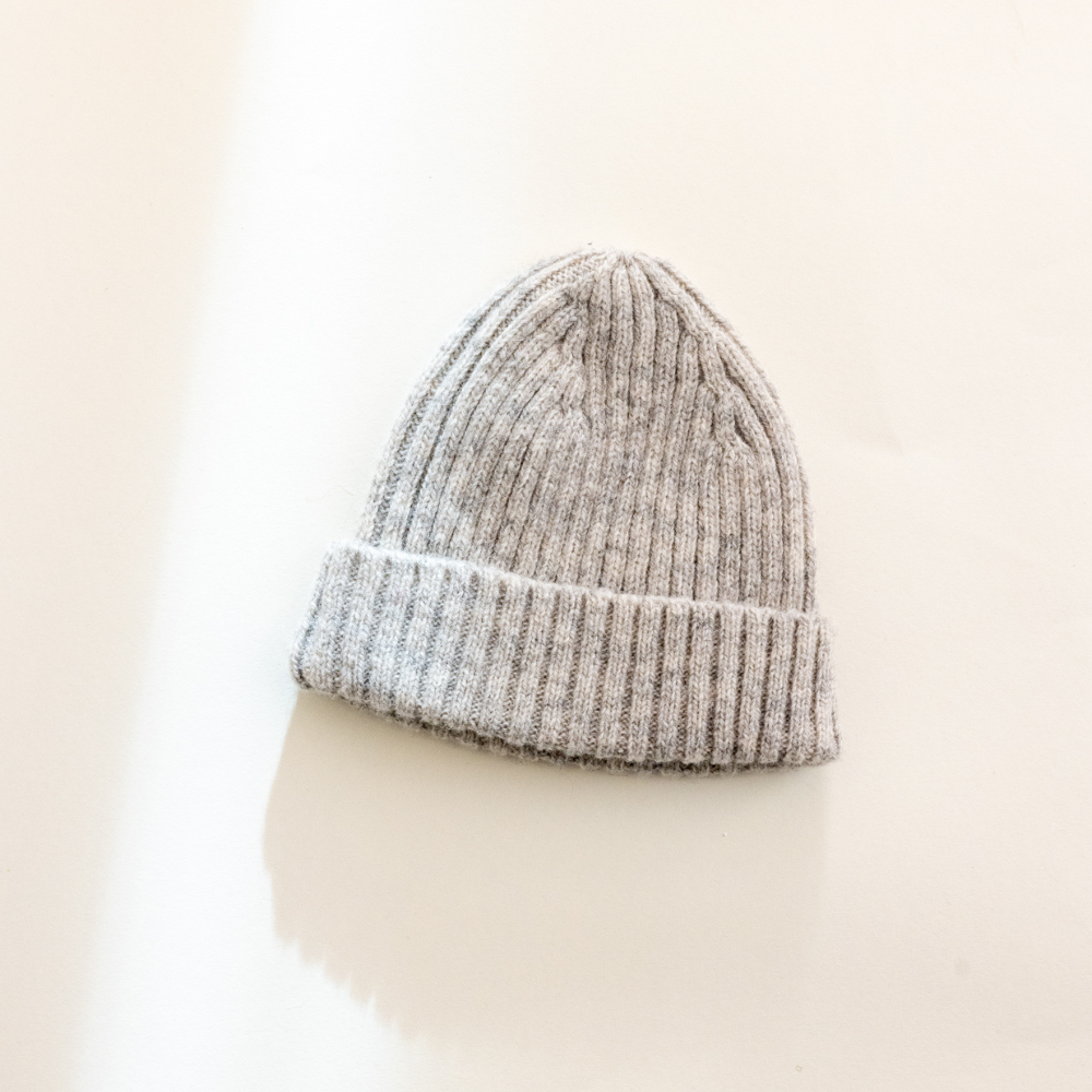 Tothemoon ☾ Beanie - 100% wool - Handmade in Portugal - For you & Mini Outerwear Light Grey / Baby (0-1 Years)