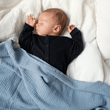 Sleep Suit - 100% Wool - 2 in 1 Foot - Navy