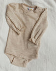 Body - Long Sleeve - Curl Endings - 100% Wool - Cream